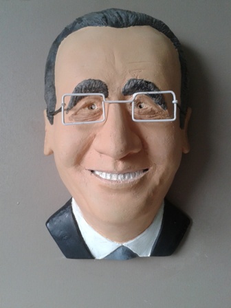 Buste Caricature Président Hollande Face