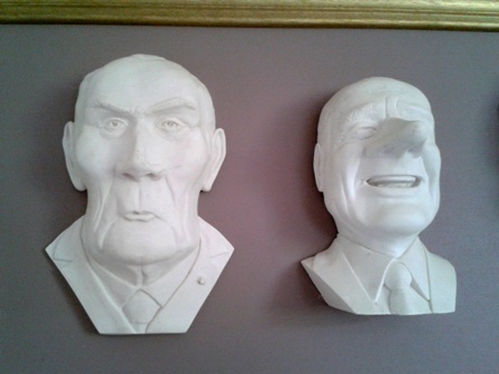 Sculptures Caricatures Présidents brut